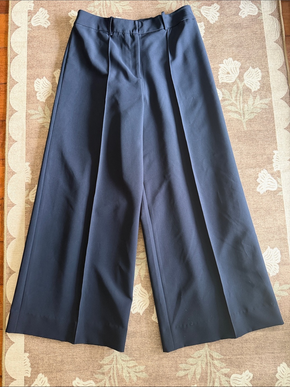 Milly Wide-Leg Trousers in Navy Size 12